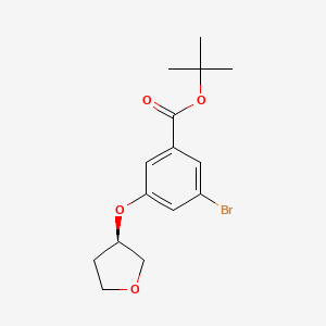 molecular formula C15H19BrO4 B13714048 (R)-tert-butyl 3-bromo-5-((tetrahydrofuran-3-yl)oxy)benzoate 