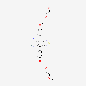 molecular formula C28H34N4O6S B13714060 4,7-Bis[4-[2-(2-methoxyethoxy)ethoxy]phenyl]benzo[c][1,2,5]thiadiazole-5,6-diamine 