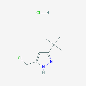 molecular formula C8H14Cl2N2 B1371408 3-(tert-butyl)-5-(chloromethyl)-1H-pyrazole hydrochloride 