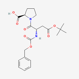 molecular formula C21H28N2O7 B13714086 Cbz-Asp(OtBu)(OtBu)-D-Pro-OH 