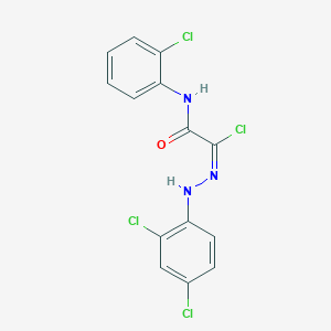 molecular formula C14H9Cl4N3O B13714166 2-Chloro-N-(2-chlorophenyl)-2-[2-(2,4-dichlorophenyl)hydrazono]acetamide 