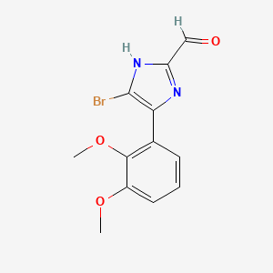 molecular formula C12H11BrN2O3 B13714193 5-Bromo-4-(2,3-dimethoxyphenyl)imidazole-2-carbaldehyde 