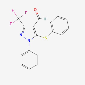 4-Formyl-1-phenyl-5-(phenylthio)-3-(trifluoromethyl)pyrazole