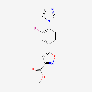 Methyl 5-[3-Fluoro-4-(1-imidazolyl)phenyl]isoxazole-3-carboxylate