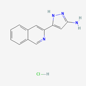 molecular formula C12H11ClN4 B13714262 3-Amino-5-(3-isoquinolyl)pyrazole Hydrochloride 