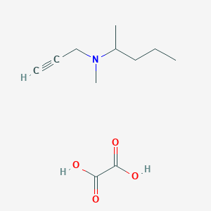 N-methyl-N-prop-2-ynylpentan-2-amine;oxalic acid