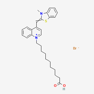 molecular formula C29H35BrN2O2S B13714344 (E)-1-(10-Carboxydecyl)-4-((3-methylbenzo[d]thiazol-2(3H)-ylidene)methyl)quinolin-1-ium bromide 