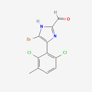 5-Bromo-4-(2,6-dichloro-3-methylphenyl)imidazole-2-carbaldehyde