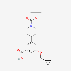 3-(1-(tert-Butoxycarbonyl)piperidin-4-yl)-5-(cyclopropylmethoxy)benzoic acid