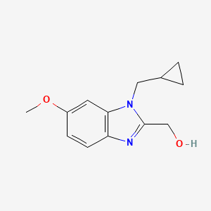 molecular formula C13H16N2O2 B13714366 (1-(Cyclopropylmethyl)-6-methoxy-1H-benzo[d]imidazol-2-yl)methanol 