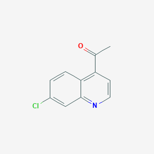 molecular formula C11H8ClNO B1371437 4-乙酰-7-氯喹啉 CAS No. 89770-25-2