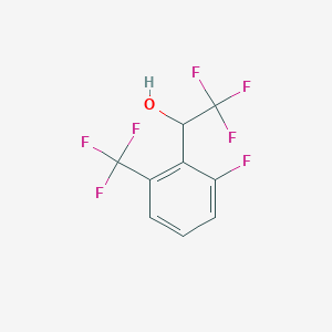 molecular formula C9H5F7O B13714415 2-Fluoro-alpha,6-bis(trifluoromethyl)benzyl Alcohol 