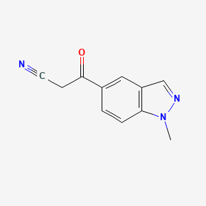 molecular formula C11H9N3O B13714419 3-(1-Methyl-5-indazolyl)-3-oxopropanenitrile 