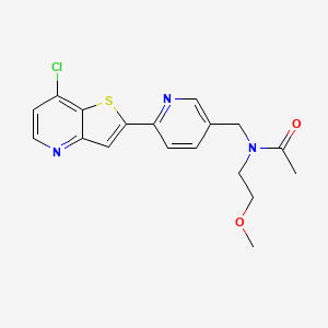 N-((6-(7-Chlorothieno[3,2-b]pyridin-2-yl)pyridin-3-yl)methyl)-N-(2-methoxyethyl)acetamide