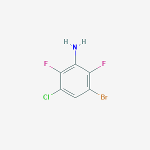 molecular formula C6H3BrClF2N B13714447 3-Bromo-5-chloro-2,6-difluoroaniline 