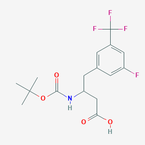 molecular formula C16H19F4NO4 B13714539 3-(Boc-amino)-4-[3-fluoro-5-(trifluoromethyl)phenyl]butyric Acid 