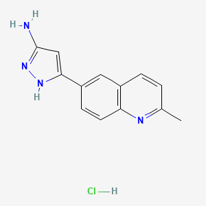 molecular formula C13H13ClN4 B13714548 3-Amino-5-(2-methyl-6-quinolyl)pyrazole Hydrochloride 