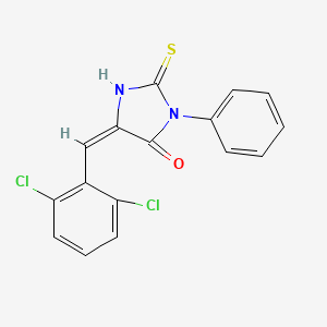 (5E)-5-(2,6-dichlorobenzylidene)-3-phenyl-2-sulfanyl-3,5-dihydro-4H-imidazol-4-one