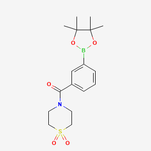 (1,1-Dioxidothiomorpholino)(3-(4,4,5,5-tetramethyl-1,3,2-dioxaborolan-2-yl)phenyl)methanone