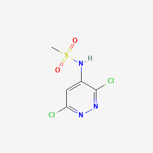 molecular formula C5H5Cl2N3O2S B13714636 N-(3,6-Dichloro-4-pyridazinyl)methanesulfonamide 