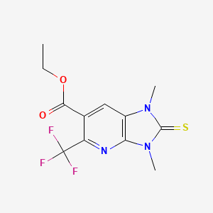 Ethyl 1,3-dimethyl-2-thioxo-5-(trifluoromethyl)-2,3-dihydro-1H-imidazo-[4,5-b]-pyridine-6-carboxylate