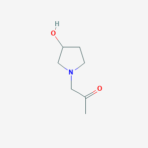 molecular formula C7H13NO2 B1371468 1-(3-Hydroxypyrrolidin-1-yl)propan-2-one 