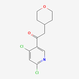 1-(4,6-Dichloro-3-pyridyl)-2-(4-tetrahydropyranyl)ethanone