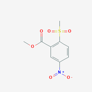 molecular formula C9H9NO6S B13714696 Methyl 2-(Methylsulfonyl)-5-nitrobenzoate 