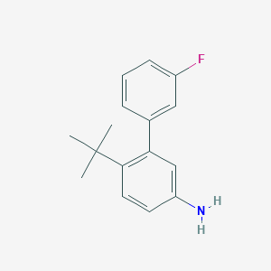 molecular formula C16H18FN B13714755 6-tert-Butyl-3'-fluorobiphenyl-3-ylamine 