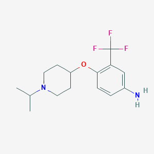 4-((1-Isopropylpiperidin-4-yl)oxy)-3-(trifluoromethyl)aniline