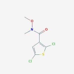 molecular formula C7H7Cl2NO2S B1371477 2,5-dichloro-N-methoxy-N-methylthiophene-3-carboxamide 