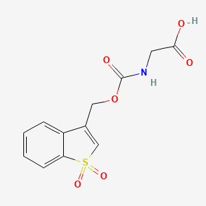 2-[(1,1-Dioxo-1-benzothiophen-3-yl)methoxycarbonylamino]acetic acid