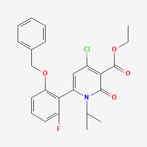 Ethyl 6-(2-(benzyloxy)-6-fluorophenyl)-4-chloro-1-isopropyl-2-oxo-1,2-dihydropyridine-3-carboxylate