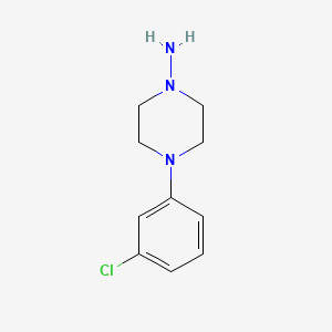 molecular formula C10H14ClN3 B1371486 4-(3-Chlorophenyl)piperazin-1-amine 