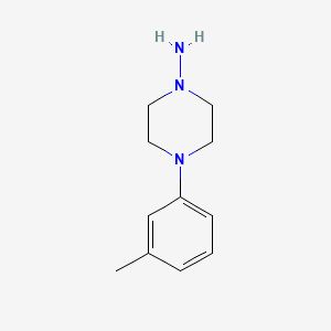 molecular formula C11H17N3 B1371487 4-(3-Methylphenyl)piperazin-1-amine 