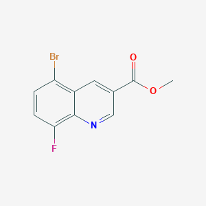 molecular formula C11H7BrFNO2 B13714886 Methyl 5-Bromo-8-fluoroquinoline-3-carboxylate 