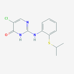 molecular formula C13H14ClN3OS B13714905 5-Chloro-4-hydroxy-2-[[2-(isopropylthio)phenyl]amino]pyrimidine 