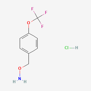 molecular formula C8H9ClF3NO2 B13714974 O-[4-(Trifluoromethoxy)benzyl]hydroxylamine Hydrochloride 