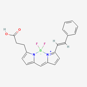 3-[2,2-difluoro-12-[(E)-2-phenylethenyl]-3-aza-1-azonia-2-boranuidatricyclo[7.3.0.03,7]dodeca-1(12),4,6,8,10-pentaen-4-yl]propanoic acid