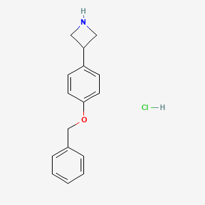 molecular formula C16H18ClNO B13715017 3-(4-(Benzyloxy)phenyl)azetidine hydrochloride 