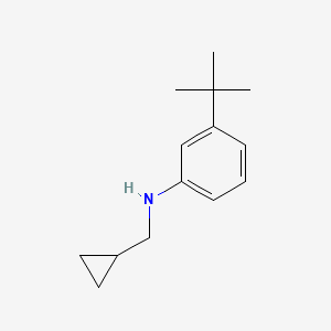 molecular formula C14H21N B13715037 3-(tert-Butyl)-N-(cyclopropylmethyl)aniline 