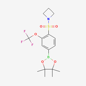 1-((4-(4,4,5,5-Tetramethyl-1,3,2-dioxaborolan-2-yl)-2-(trifluoromethoxy)phenyl)sulfonyl)azetidine