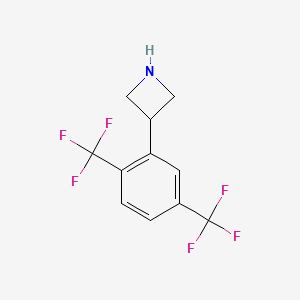 molecular formula C11H9F6N B13715054 3-(2,5-Bis(trifluoromethyl)phenyl)azetidine 