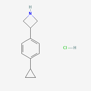 molecular formula C12H16ClN B13715071 3-(4-Cyclopropylphenyl)azetidine Hydrochloride 