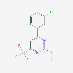 6-(3-Chlorophenyl)-2-methylthio-4-(trifluoromethyl)pyrimidine