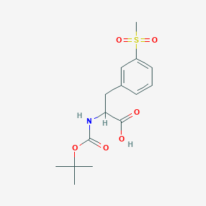 2-[(2-Methylpropan-2-yl)oxycarbonylamino]-3-(3-methylsulfonylphenyl)propanoic acid