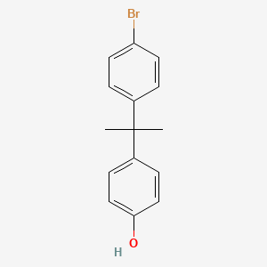 molecular formula C15H15BrO B13715101 4-[2-(4-Bromophenyl)propan-2-yl]phenol CAS No. 52687-47-5