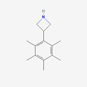 molecular formula C14H21N B13715160 3-(2,3,4,5,6-Pentamethylphenyl)azetidine 