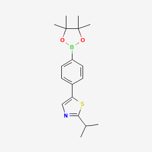 2-Isopropyl-5-(4-(4,4,5,5-tetramethyl-1,3,2-dioxaborolan-2-yl)phenyl)thiazole