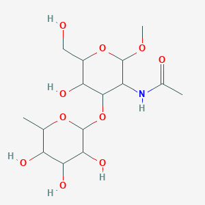 molecular formula C15H27NO10 B13715204 Fuc1-alpha-3GlcNAc1-b-OMe 